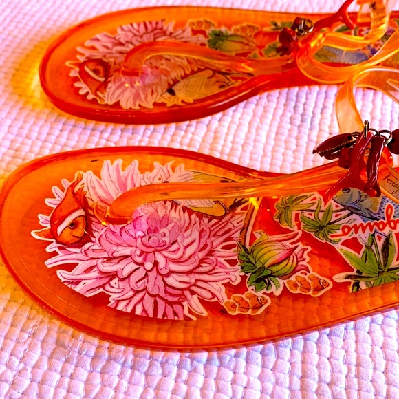 Salvatore Ferragamo Soft Jelly Coral Sandals - Picture 5 of 16